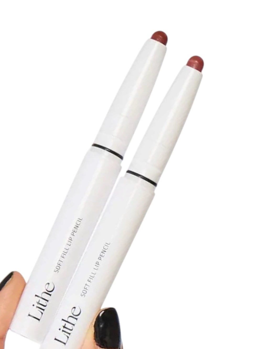 3/$40 Lithe Beauty Soft Fill Lip Pencils in Dusk & Scarlet